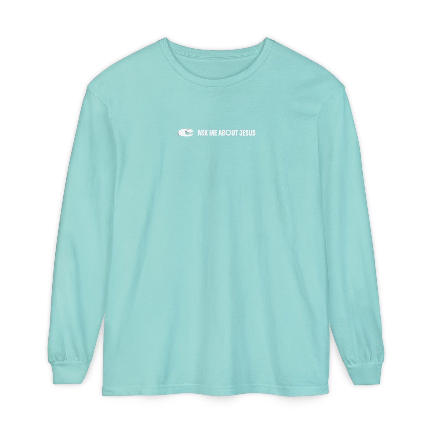 ASK ME ABOUT JESUS Long Sleeve Tee