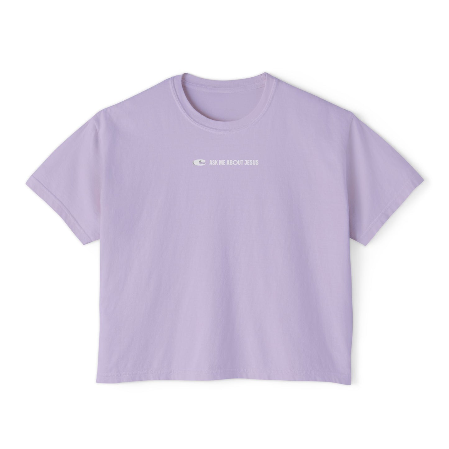 ASK ME ABOUT JESUS Boxy Tee